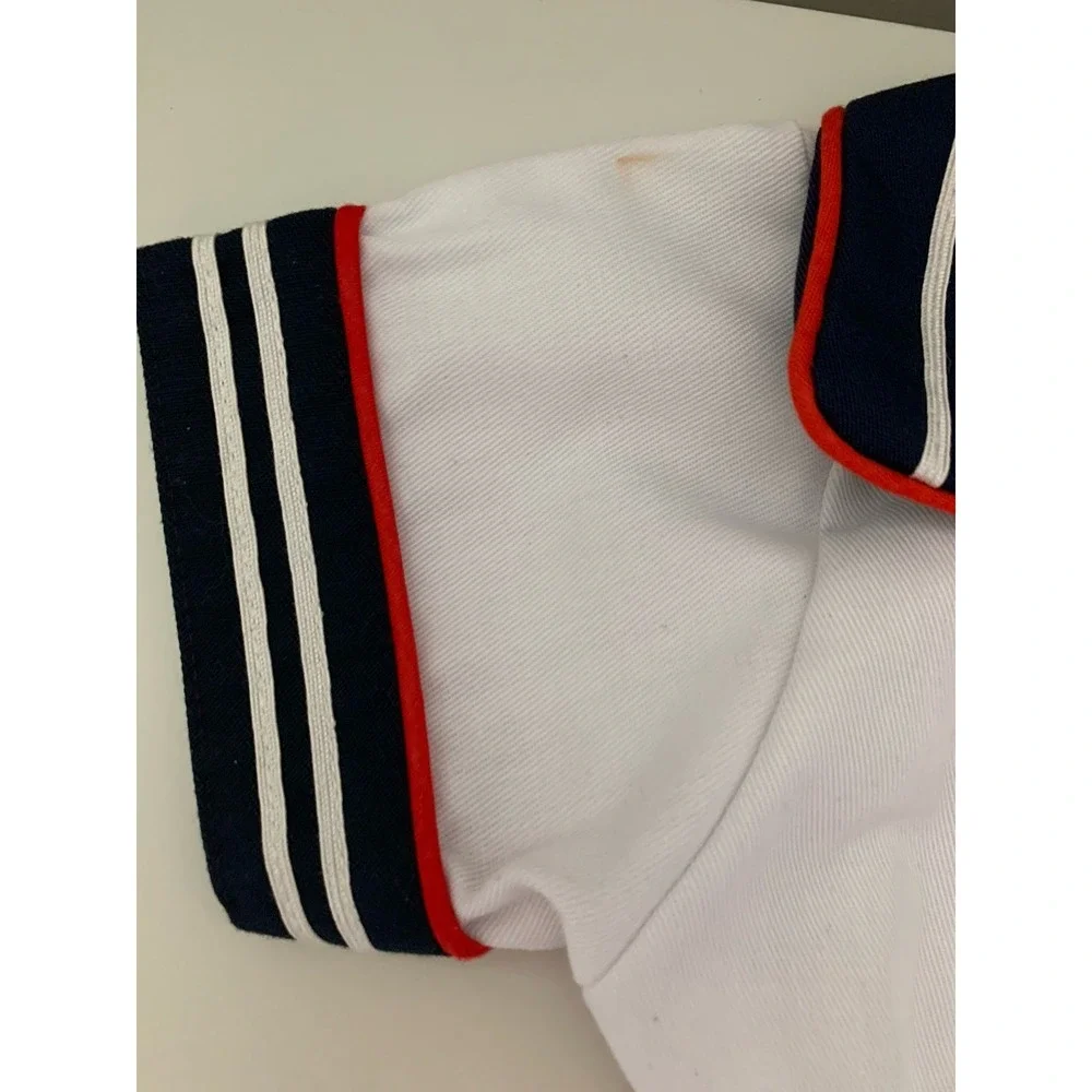 Vintage 1960s Outfit Sailor Suit White Navy Blue Collar Toddler Size 4T Romper - Picture 5 of 8